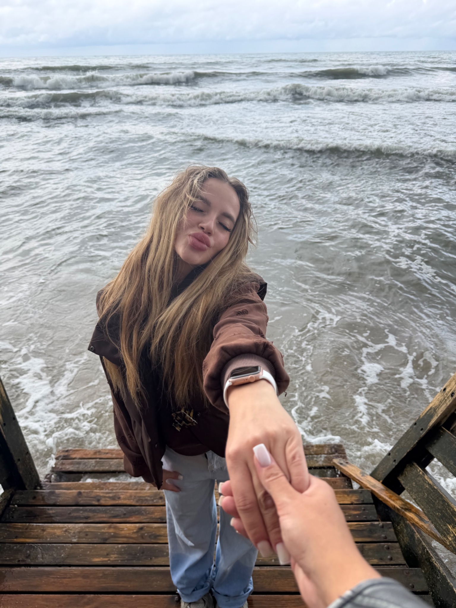 До обработки: исходная фотография у моря